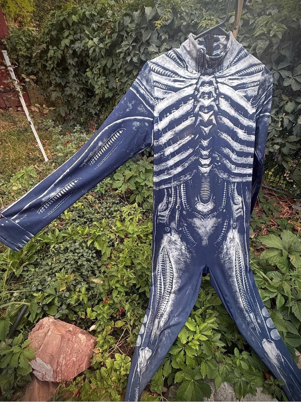 Giger-inspired biomechanical alien bodysuit Adult XL
